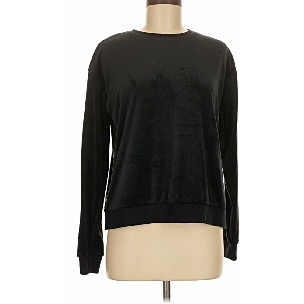 Banana Republic Womens Black Solid Knit Crew Neck Long Sleeve Pullover Sweater M